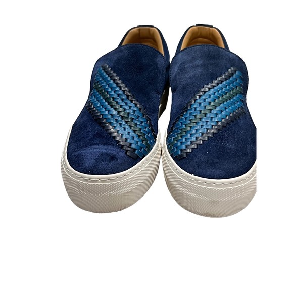 Buscemi Slip On Woven Inset Suede Slip-on Sneaker Weave Oceano Womens Size 6 - Picture 2 of 7